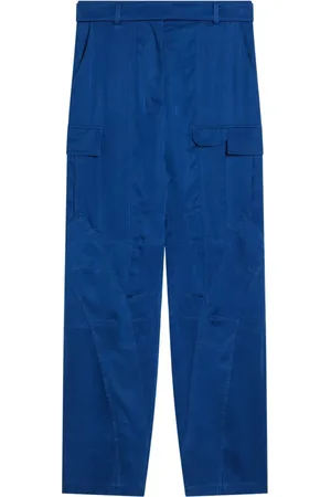 Salvatore Ferragamo Dames, Broeken, Blauw, Maat: 2XS