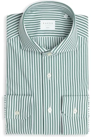 Xacus Heren, Overhemden, Groen, Maat: 3XL Leer