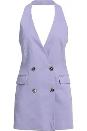 Pinko Dames, Jurken, Paars, Maat: 2XS Linnen