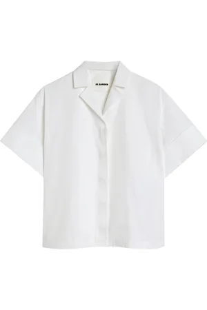 Jil Sander Dames, Blouses & Shirts, Wit, Maat: L Katoen