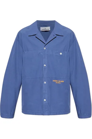 Stone Island Heren, Overhemden, Blauw, Maat: M Katoen