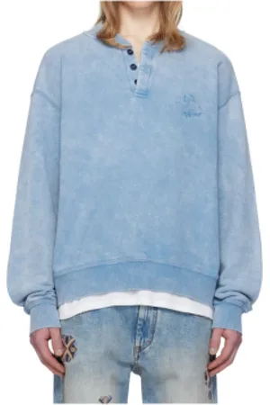 Isabel Marant Heren, Sweatshirts & Hoodies, Blauw, Maat: M Jersey