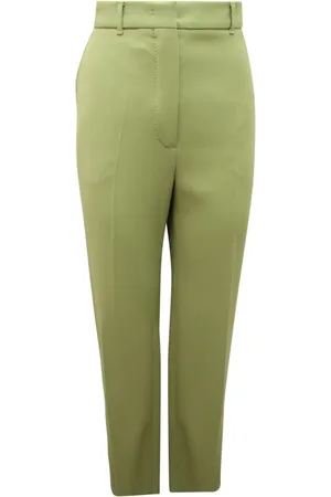 Max Mara Dames, Broeken, Groen, Maat: M Wol