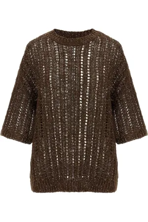 Brunello Cucinelli Dames, Truien, Bruin, Maat: M