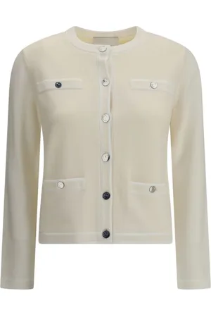 Tory Burch Dames, Truien, Wit, Maat: L Wol