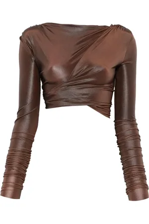 Rick Owens Dames, Blouses & Shirts, Bruin, Maat: S