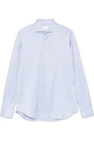 Finamore Heren, Overhemden, Blauw, Maat: S