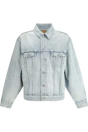 Saint Laurent Heren, Jassen, Blauw, Maat: S Denim