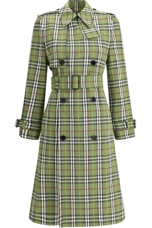 Burberry Dames, Mantels, Groen, Maat: XS