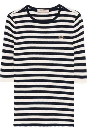 Twin-Set Dames, Tops, Blauw, Maat: L Viscose