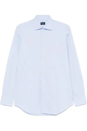 Finamore Heren, Overhemden, Blauw, Maat: M