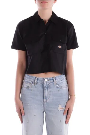 Dickies Dames, Blouses & Shirts, Zwart, Maat: XS Katoen