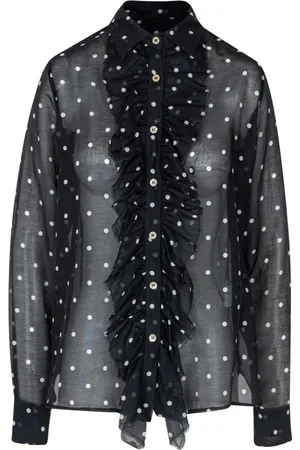 Jucca Dames, Blouses & Shirts, Zwart, Maat: S Katoen
