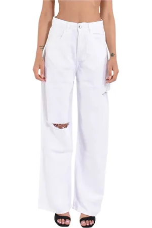 Icon Denim Dames, Jeans, Wit, Maat: W27 Katoen