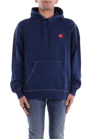 Carhartt Heren, Sweatshirts & Hoodies, Blauw, Maat: M Katoen