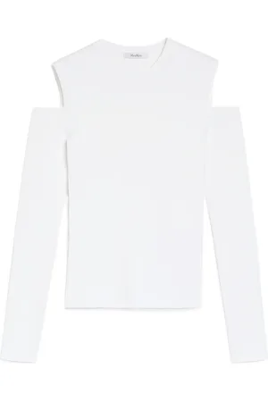 Max Mara Dames, Tops, Wit, Maat: L