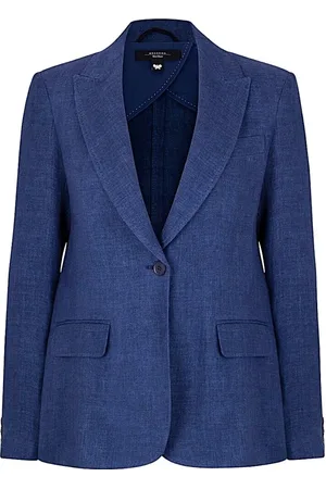 Max Mara Dames, Jassen, Blauw, Maat: M