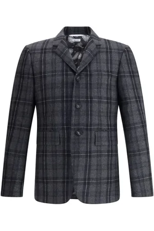 Thom Browne Heren, Jassen, Zwart, Maat: L Wol