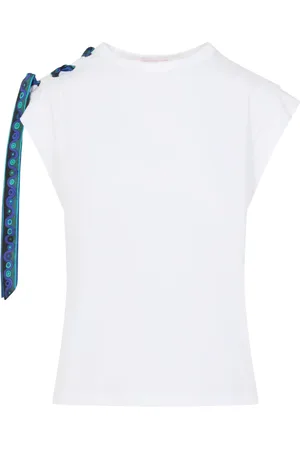 Emilio Pucci Dames, Tops, Wit, Maat: XS Katoen