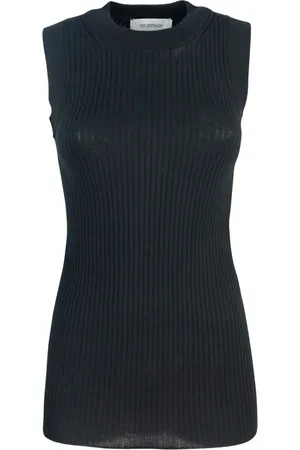 Sportmax Dames, Tops, Zwart, Maat: S Katoen