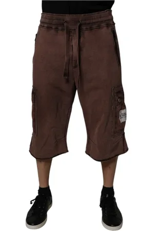 Dolce & Gabbana Heren, Korte broeken, Bruin, Maat: L Katoen