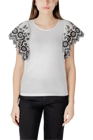 Ichi Dames, Blouses & Shirts, Wit, Maat: XS Katoen