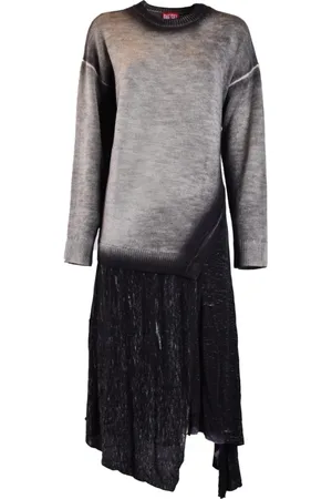 Diesel Dames, Jurken, Grijs, Maat: XS