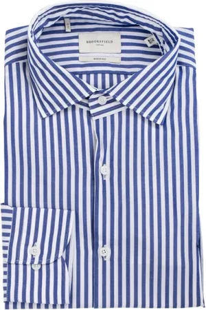 BROOKSFIELD Heren, Overhemden, Blauw, Maat: L