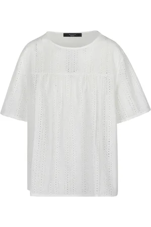 Max Mara Dames, Tops, Wit, Maat: S Katoen
