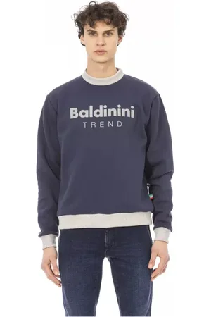 BALDININI Heren, Sweatshirts & Hoodies, Blauw, Maat: M Katoen