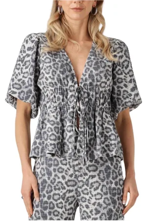 Refined Department Dames, Blouses & Shirts, Grijs, Maat: XS Poliester