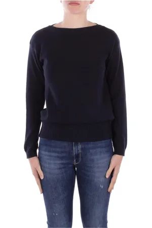 Max Mara Dames, Truien, Blauw, Maat: L Katoen