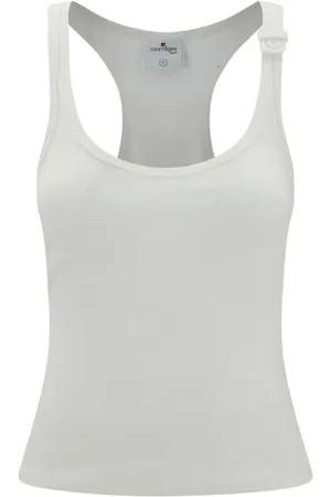 Courrèges Dames, Tops, Wit, Maat: M Katoen