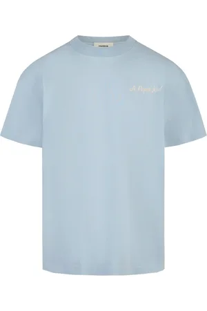 A PAPER KID Heren, Tops, Blauw, Maat: M Katoen