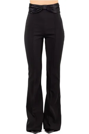 Elisabetta Franchi Dames, Broeken, Zwart, Maat: M