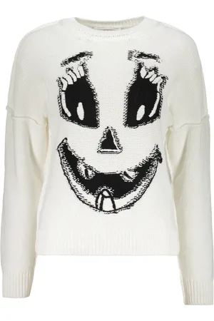 Moschino Dames, Truien, Wit, Maat: XS Katoen
