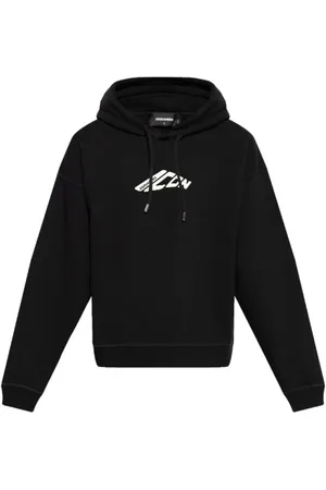 Dsquared2 Heren, Sweatshirts & Hoodies, Zwart, Maat: 2XL Katoen