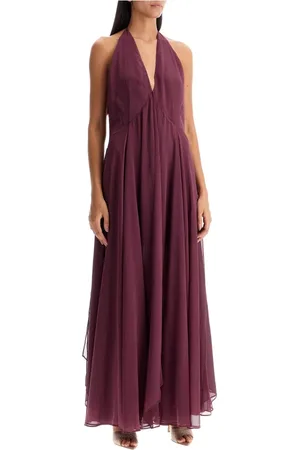 ROTATE Dames, Jurken, Paars, Maat: M Chiffon