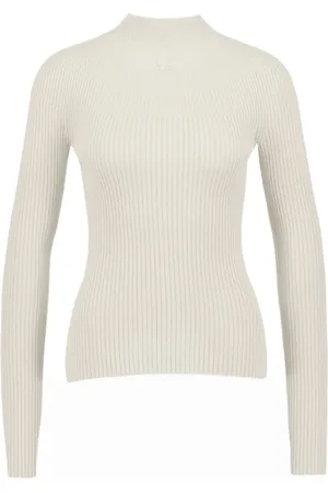 Courrèges Dames, Truien, Wit, Maat: XS Katoen