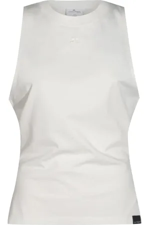 Courrèges Dames, Tops, Wit, Maat: M Katoen