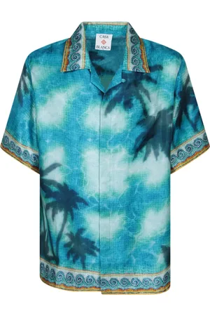 Casablanca Heren, Overhemden, Blauw, Maat: S Zijde