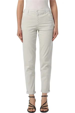 Emporio Armani Dames, Broeken, Grijs, Maat: W28