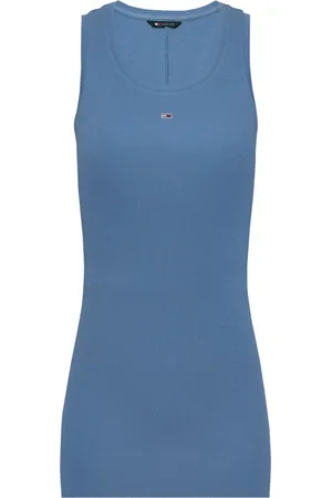 Tommy Hilfiger Dames, Jurken, Blauw, Maat: L Katoen