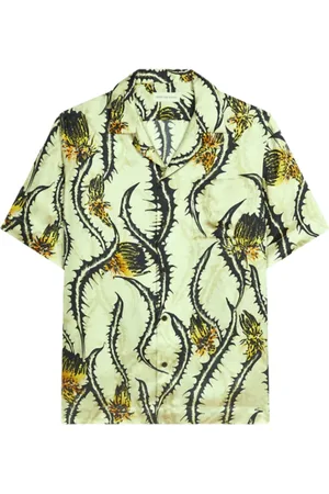 DRIES VAN NOTEN Heren, Overhemden, Groen, Maat: L Viscose