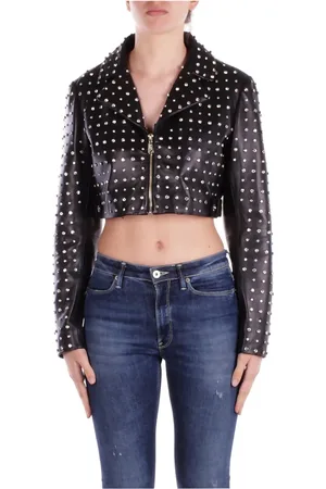 Blugirl Dames, Jassen, Zwart, Maat: M Leer