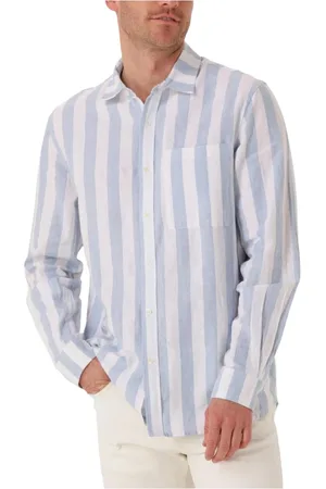 Scotch&Soda Heren, Overhemden, Blauw, Maat: S Linnen