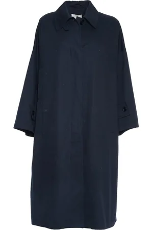 MOMONÍ Dames, Mantels, Blauw, Maat: M Katoen