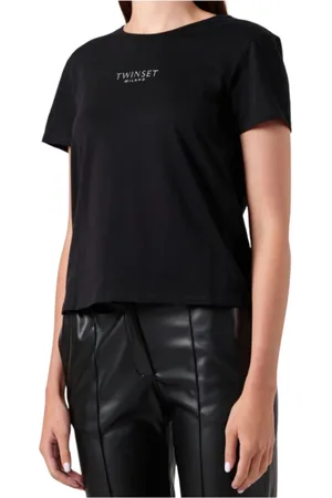 Twin-Set Dames, Tops, Zwart, Maat: XS Katoen