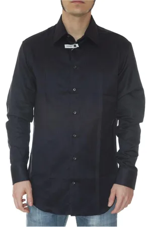 Emporio Armani Heren, Overhemden, Blauw, Maat: L Katoen