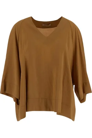 GENTRYPORTOFINO Dames, Blouses & Shirts, Bruin, Maat: S
